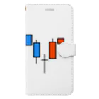 ローソク足のローソク足手帳型スマホケース Book-Style Smartphone Case