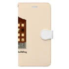 ないものねだりのChocolate building(beige) 手帳型スマホケース