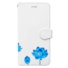 アトリエトリモの蓮の花(ターコイズ) Book-Style Smartphone Case