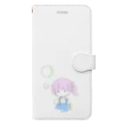 akitoのシャボン玉の女の子 Book-Style Smartphone Case