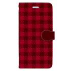 orange_honeyのチェック　赤2 Book-Style Smartphone Case