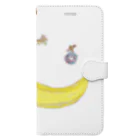 ホームタウンスター　Hometown Star のバナナスマイリー　Banana Smiley 手帳型スマホケース