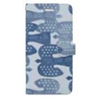 KAYO AOYAMAのfolk birds blue Book-Style Smartphone Case