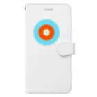 CORONET70のサークルa・水色3・オレンジ・クリーム Book-Style Smartphone Case