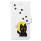 夢見る柴犬のCherry-Blossom-Moon Book-Style Smartphone Case