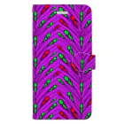 SANKAKU DESIGN STOREのキミの奥まで飛んで行け！ PURPLE Book-Style Smartphone Case