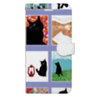 WAMI ARTの猫の窓藤色 Book-Style Smartphone Case