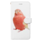 アキクサインコのチャムのアキクサインコのチャム（実写うふ顔） 手帳型スマホケース