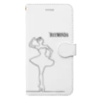 バレエシルエット ballet*pointe_pon*のバレエシルエット 【ライモンダ】BLACKLINE Book-Style Smartphone Case