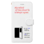 サムライデザインウォレットフォンケースのMind Door×ホワイト Book-Style Smartphone Case