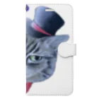 諭吉くんのchat🐾gris 諭吉くん 手帳型スマホケース