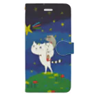 itatitatiのねこといたちと流れ星 Book-Style Smartphone Case