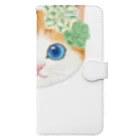 いっぷく堂のねこちゃん（多肉植物） Book-Style Smartphone Case