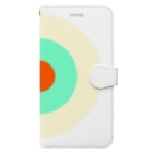 CORONET70のサークルa・クリーム・ペパーミント・オレンジ Book-Style Smartphone Case