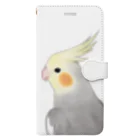 まめるりはことりの見つめるオカメインコちゃん【まめるりはことり】 Book-Style Smartphone Case