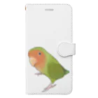 まめるりはことりの見つめるコザクラインコちゃん【まめるりはことり】 手帳型スマホケース