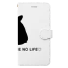 NO FRENCHIE NO LIFE♡のNO FRENCHIE NO LIFE♡モノクロ Book-Style Smartphone Case
