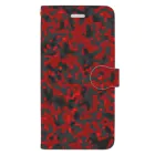 Military Casual LittleJoke のCamo AGR Red アグレッサー迷彩 赤色 Book-Style Smartphone Case