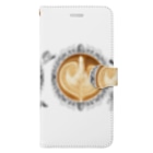 Prism coffee beanの【Lady's sweet coffee】ラテアート エレガンスリーフ  / With accessories ～2杯目～ Book-Style Smartphone Case