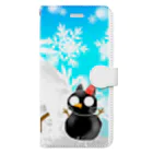 くろねこさんのくろねこさんと雪だるま Book-Style Smartphone Case