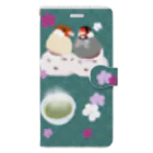 KINAKOLab@SUZURIの和菓子と文鳥さん Book-Style Smartphone Case