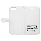 greenishのgreen 18 手帳型スマホケースを開いた場合(外側)