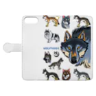 工房斑狼のWOLFDOGS Book-Style Smartphone Case:Opened (outside)