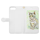 大江戸の子猫ケンケン Book-Style Smartphone Case:Opened (outside)