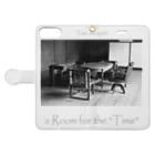 Kazumichi Otsubo's Souvenir departmentのa Room for the "Time" ~ BW Book-Style Smartphone Case:Opened (outside)