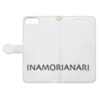 fdy.incのINAMORIANARI_BLACK 手帳型スマホケースを開いた場合(外側)