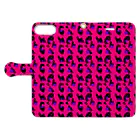 merciのmerci pink leopard smart phone case 手帳型スマホケースを開いた場合(外側)