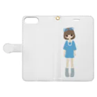 fukuikeのガール01 Book-Style Smartphone Case:Opened (outside)