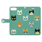 ROCOのねこたま Book-Style Smartphone Case:Opened (outside)