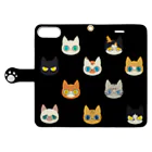 ROCOのねこたま Book-Style Smartphone Case:Opened (outside)