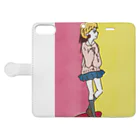 AM1:00のスクールガール Book-Style Smartphone Case:Opened (outside)