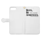 アタマスタイルの名言：「少年よ、大志を抱け」(Boys, Be Ambitious.)：クラーク博士 Book-Style Smartphone Case:Opened (outside)