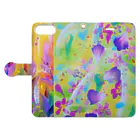 RinARTのRAINBOWシリーズ「lucky」 Book-Style Smartphone Case:Opened (outside)