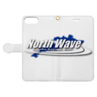 North Wave オリジナルグッズのNorth Wave 手帳型スマホケースを開いた場合(外側)