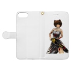 左向きの動物のゾンビ荒らし Book-Style Smartphone Case:Opened (outside)