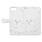 IKANIの Bichon Frize Book-Style Smartphone Case:Opened (outside)