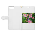 バリ絵画の専門店アートルキサンのOrchid Garden  Book-Style Smartphone Case:Opened (outside)