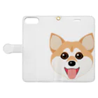 kimchinのかわいい柴犬 Book-Style Smartphone Case:Opened (outside)