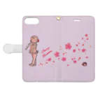 LadybugcolorのCherry Blossoms Book-Style Smartphone Case:Opened (outside)