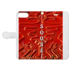 地方創聖ジャスティオージのジャスティオージ・アイテム(ＳＯＵＳＥＩ) Book-Style Smartphone Case:Opened (outside)