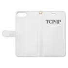 インターネットのTCP/IP 手帳型スマホケースを開いた場合(外側)