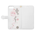 ジャパニーズスタンダードの枝垂れ桜 Book-Style Smartphone Case:Opened (outside)