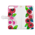 yaiの花柄 Book-Style Smartphone Case:Opened (outside)