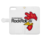 ABstoreのRockRoll-Ishinomaki-Chicken.ver 手帳型スマホケースを開いた場合(外側)