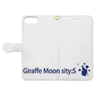 ZOOの©︎ Giraffe moon city   （Logo） Book-Style Smartphone Case:Opened (outside)