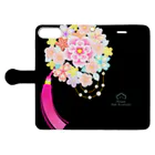 和の色彩 -wa_no_iroiro-の花かんざし02 Book-Style Smartphone Case:Opened (outside)